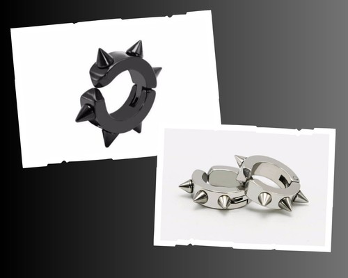 Orecchino metallo con punte - metallo,