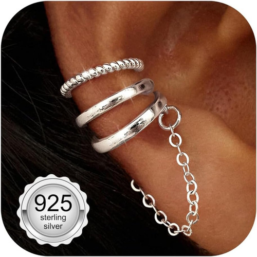 3pcs ear cuff - argento, 925