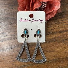 Orecchini blu azzurri metallo