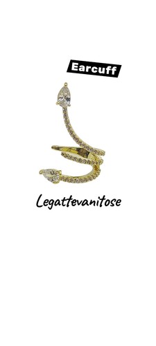 Orecchino earcuff dorato - earcuff,