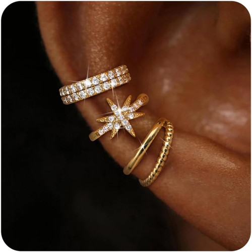 Ear cuff orecchini donna oro - orecchini,