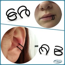 orecchini donna uomo nero per