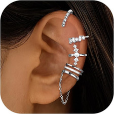 5Pcs Ear Cuff Orecchini Donna