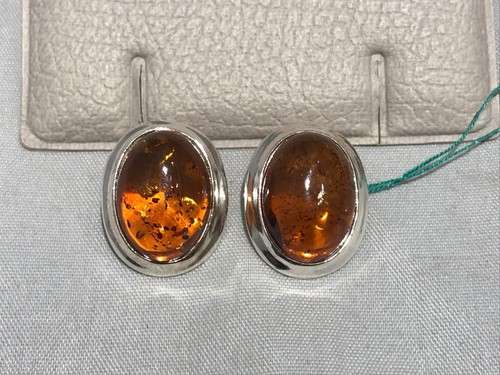 Orecchini argento ambra - in, e