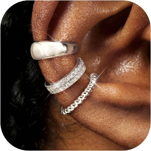 3pcs ear cuff orecchini senza - cuff,